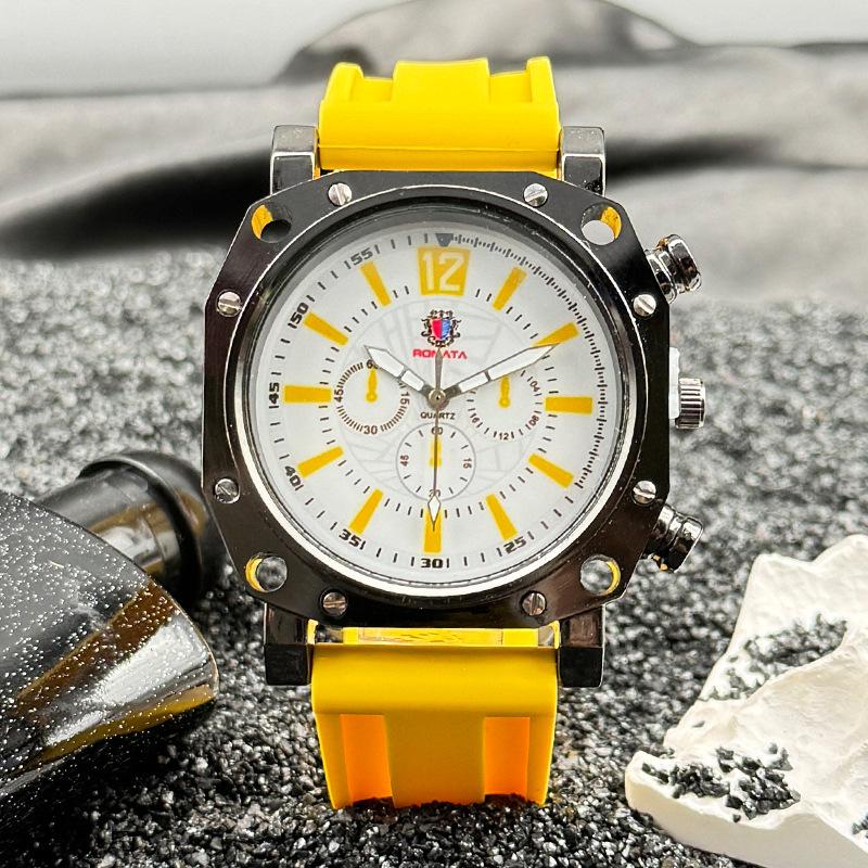 Унисекс часы JYL Студенческие Повседневные Спортивные Силиконовый ремешок Yellow темный весной зеленый