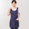 Women's Hair-Resistant, Stain-Proof Sleeveless Apron with Hat - Solid Color and Embroidered Design