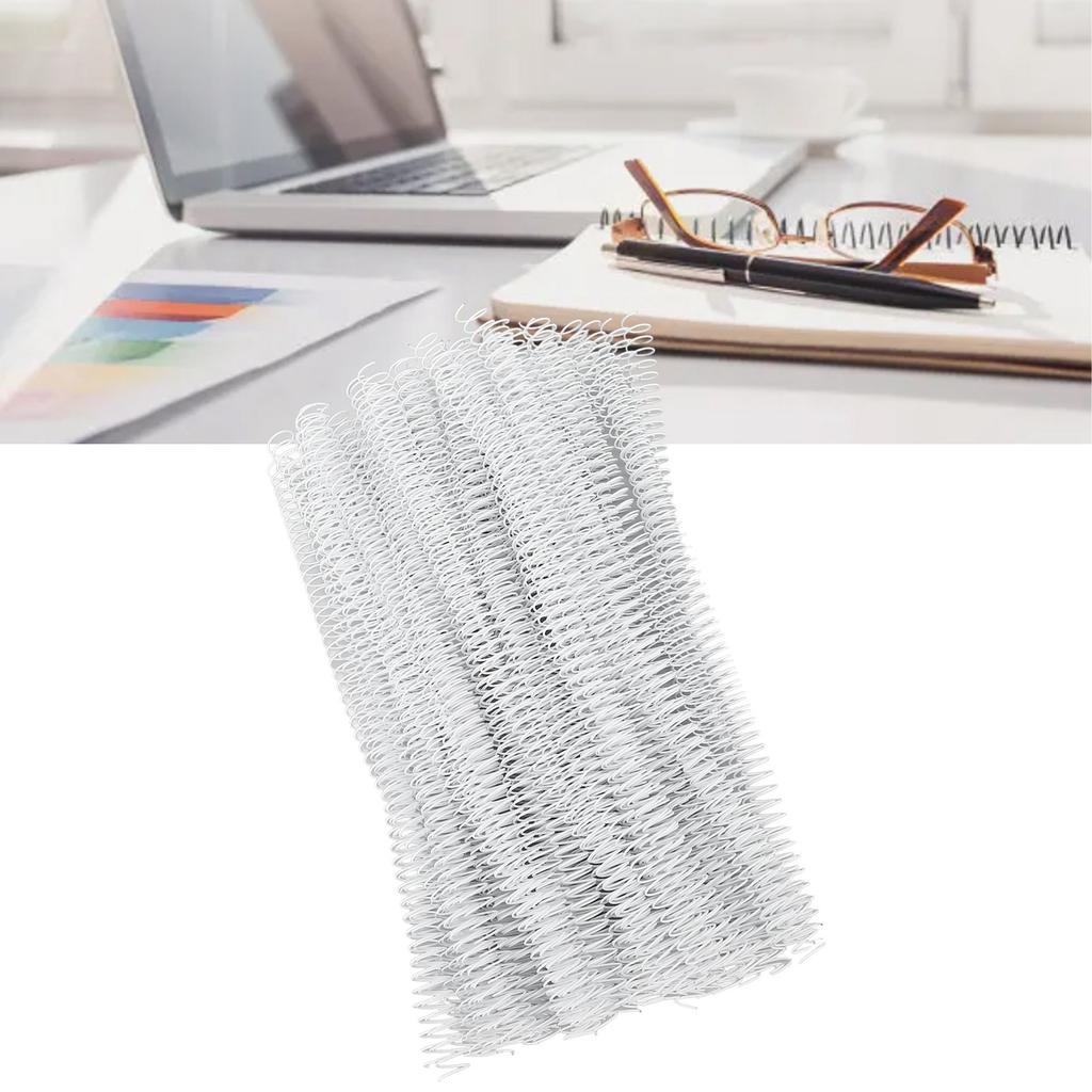 100Pcs Single Wire Binding Spines 12.7mm 1Celsius2in 48 Teeth 4:1 Pitch 360 Degree 90 Sheet Capacity Spiral Binding Coils