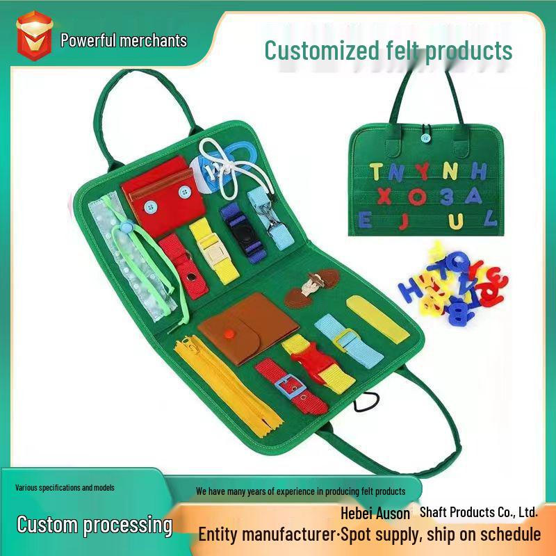 Montessori Toddler Felt Busy Board - Early Education Puzzle & Learning Tool