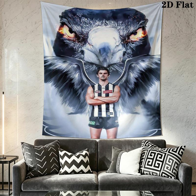 Collingwood Wall Tapestry Aesthetic Wall Hanging Printed Fabric Blanket Decorative Tapestries for Bedroom Living Room Home Decor