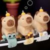 Capybara with Tangerine Plush Bracelet Fun Accessory for Children Kids Bracelet Cartoon Wristband Photo Props