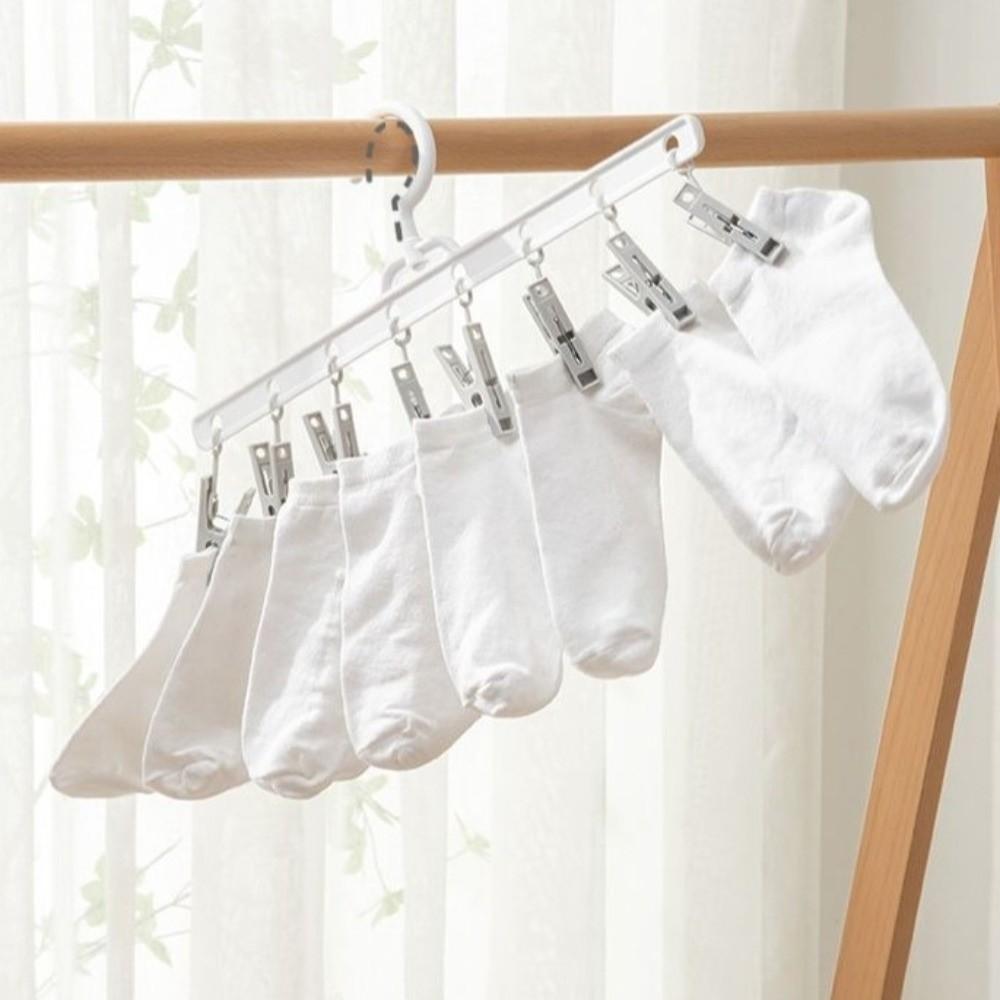 5pcs 8 Clips Drying Clips Windproof Underwear Drying Pants Clip Clothes Drying Hanger  Student Home