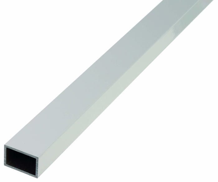 Tube rectangulaire - gah-alberts - 471705 - aluminium anodisé - 1000 x 50 x 20 mm - couleur argent