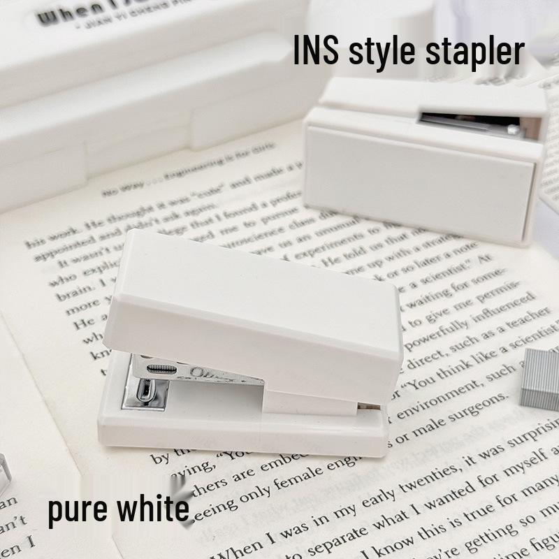 Minimalist Transparent Mini Stapler Set for Students