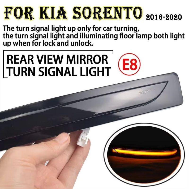 2 Pcs LED Dynamic Turn Signal Flash Light Blinker Side Mirror Indicator Car LED Lamp For Kia Sorento 2016 2017 2018