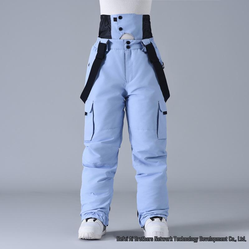 Unisex Winter Ski Pants: Windproof, Waterproof, Thickened, with Suspenders - Perfect for Snowboarding and Skiing.