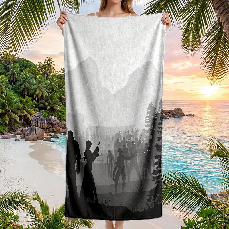 Large Beach Towel Quick Dry Absorbent Towel For Beach IndoorResident Evil