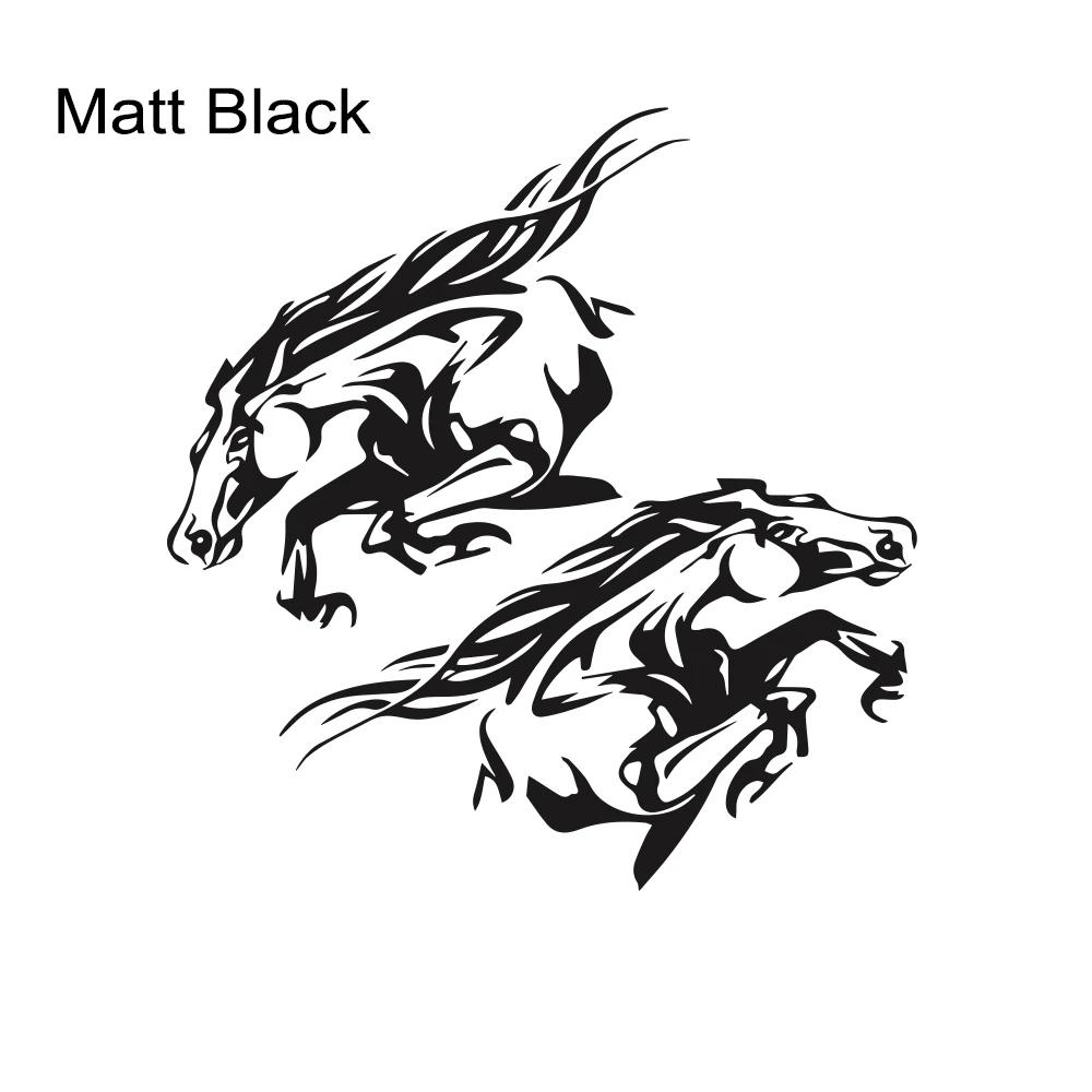 2PCS Car Door Side Stickers Artistic Horse Pattern Vinyl Decals Automotive Tuning Decoration Accessories For Cars Trucks SUVs