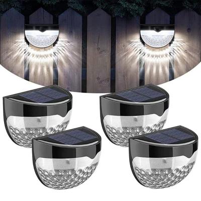 Solar Fence Lights Deck Lights Solar Powered Outdoor Waterproof Fence Lighting for Fence Deck Step Stair Post Wall