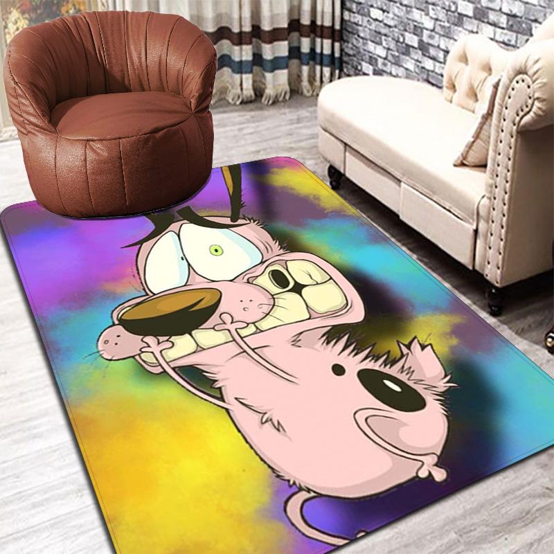 Courage the Cowardly Dog Rug Floor Mat for Living Room or Bedroom Soft and Comfortable Carpet a Gift for Birthday and Holiday.MFF0918002