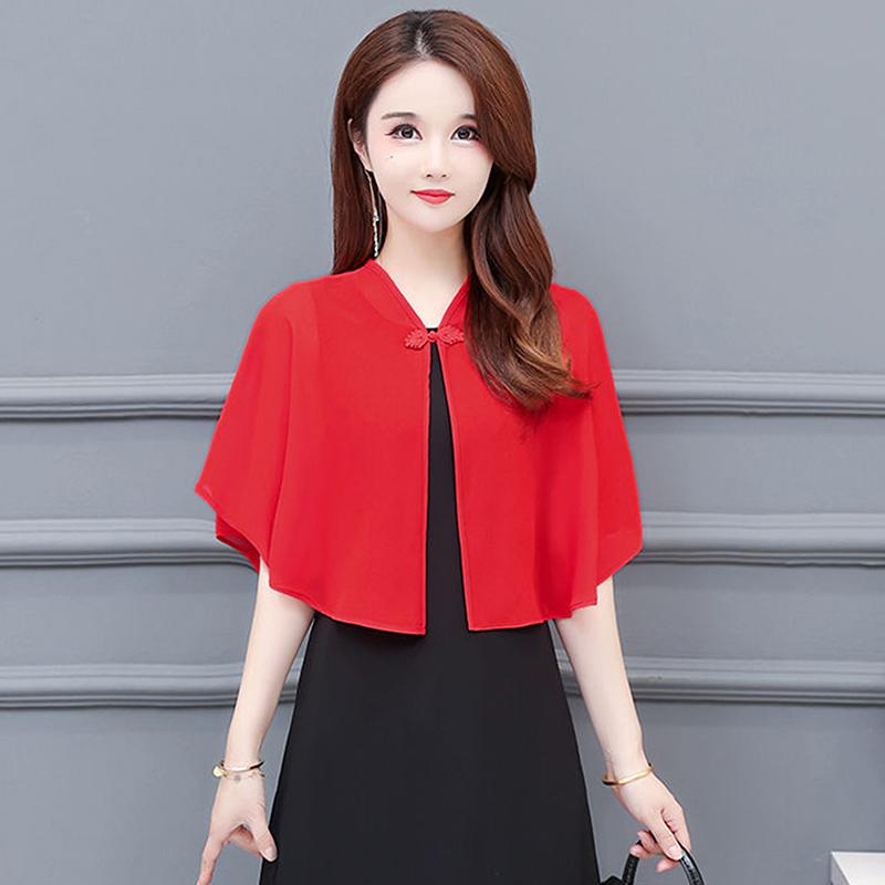 Chiffon Short Outer Wear Sunscreen Shawl Women Sun Clothing Summer Spring Sun Protection Cloak Lace Thin Jacket