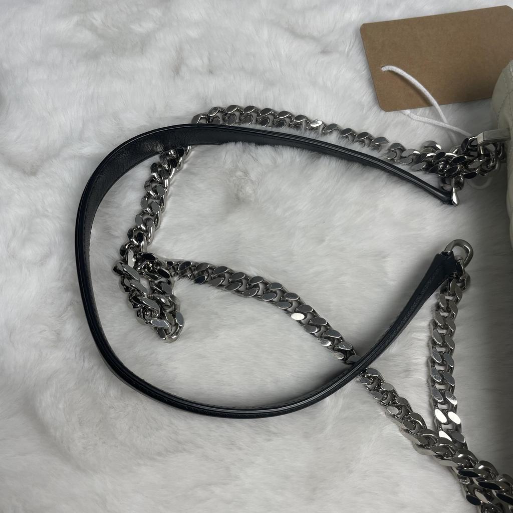 [Pre-Owned] Lola Bag TB Logo Black Horseferry Print Metal Chain Lambskin Small Shoulder Crossbody - Good #1YT8WQ5