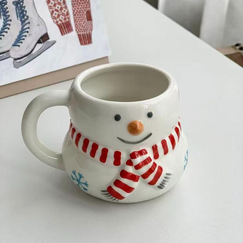 Japanese Hand Painted The Blue Sky and White Clouds Coffee Cup with Saucer Ceramic Handmade Tea Cup Saucer Set Cute Gift for Her