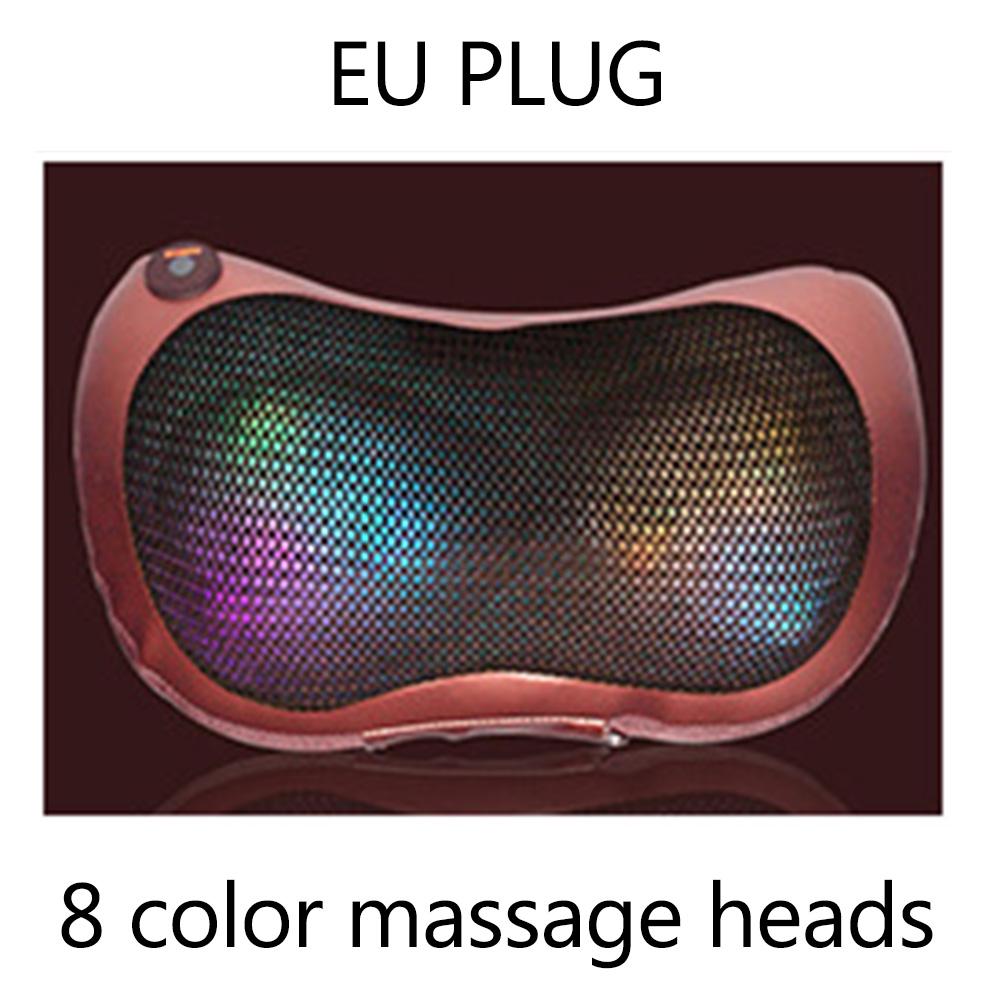 12/8/6/4 Heads Car Back Neck Massager Electric Massage Relaxation Pillow Cushion Home Waist Body