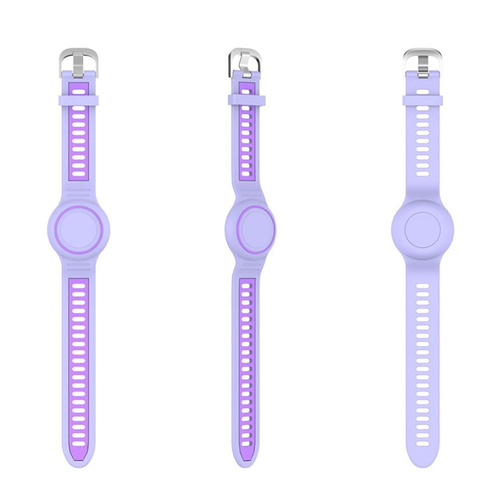 

Водонепроницаемый чехол для Apple AirTag Силиконовый ремешок Air Tag Защитная крышка от потери для детей Детский трекер-локатор Наручный браслет фиолетовый
