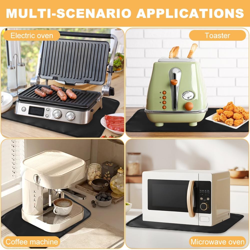 Heat Resistant Mat for Air Fryer, Hot Pads for Kitchen Counter Heat Protector, Countertop Protector Mats for Deep Fryer Coffee Machine Accessories