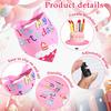 Cake Hat And Bandana Ensemble for 17-23 Inch Plastic Goose And Duck Decorations Lightweight Hat with Adjustable Bandana