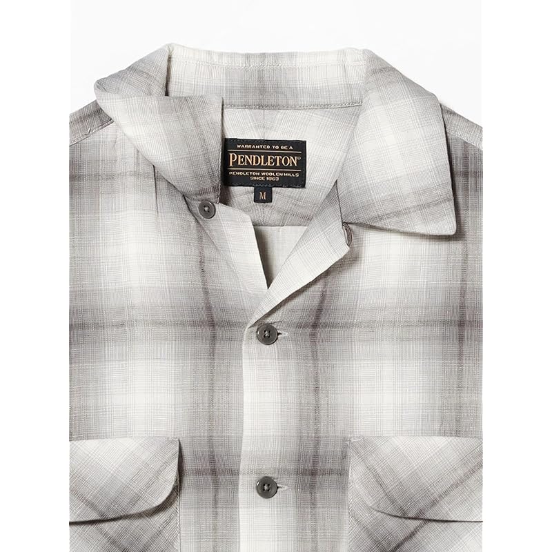 [Beaming Life Store by BEAMS] L/S Shirt [Special Order] PENDLETON Check Open Collar Shirt Men's GREY M_92110387964