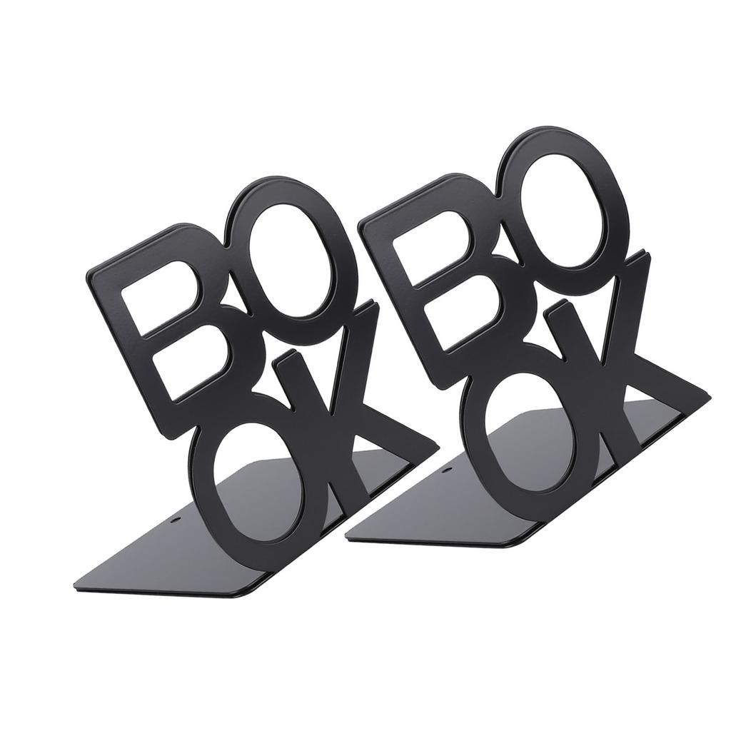 1 paar BUCH Zeichen Form Buch Stehen Metall Buchstützen für Schule Zu Hause Tisch Dekor(140 mm)