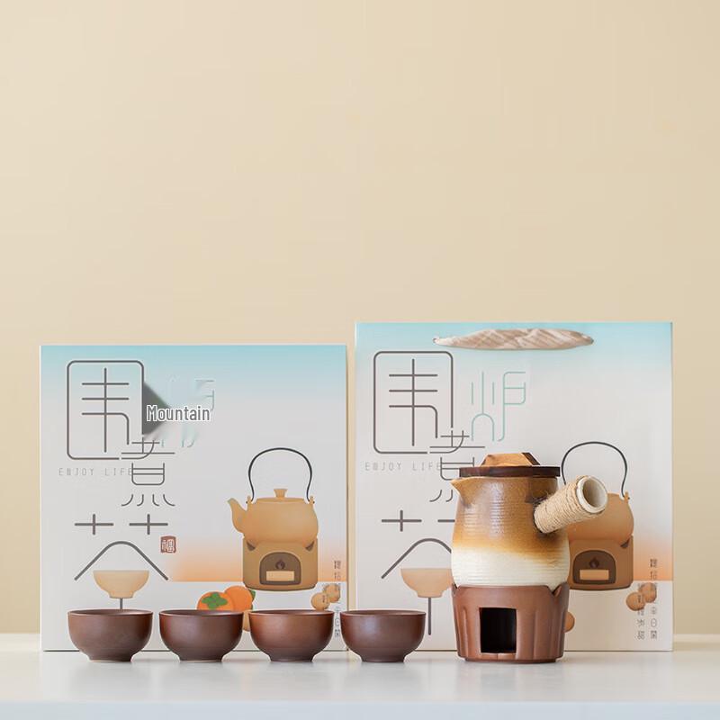Ceramic Tea Warming Stove Gift Set