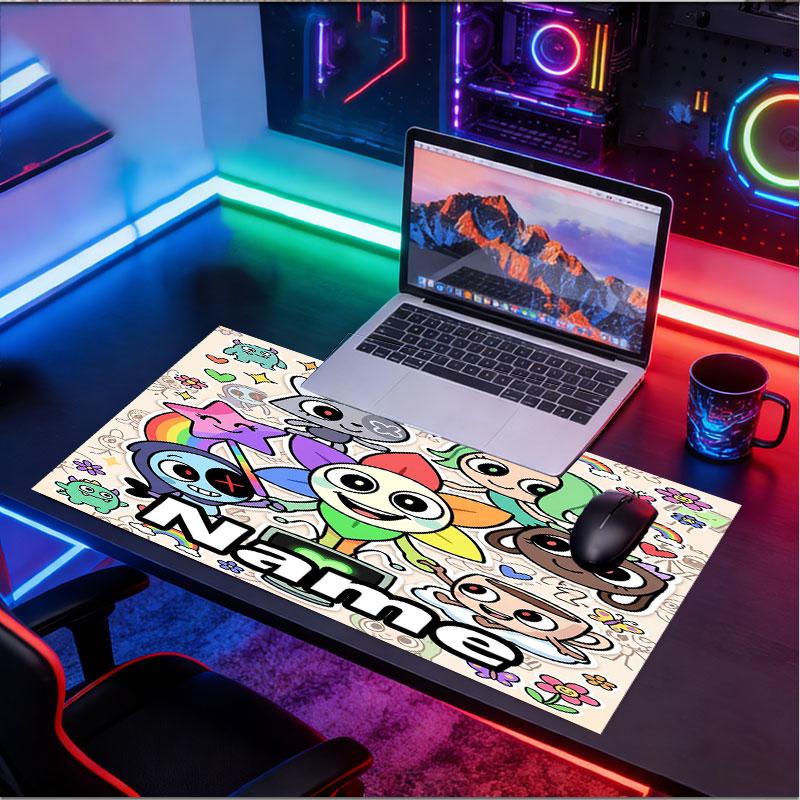 Kişiye Özel İsimli Dandy'nin Dünya Desenli Mouse Pad, Dizüstü Bilgisayar Masa Matı, Ev İçin Dekoratif Masa Matı Klavye Altlığı Hediye