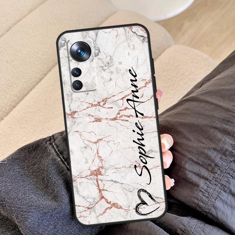 PERSONALIZED ROSE GOLD ENDLESS MARBLE Case For Xiaomi 13 13T 12T 11T 12 Lite 14 Pro 12X POCO F5 Pro X5 X3 M5 X4 F3 F4 C65 Cover