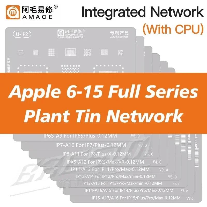 QIANLI MEGA-IDEA Black BGA Reballing Stencil Multifunction Universal Net for iPhone 6-17 Pro Max Planting Tin Steel Mesh Tools