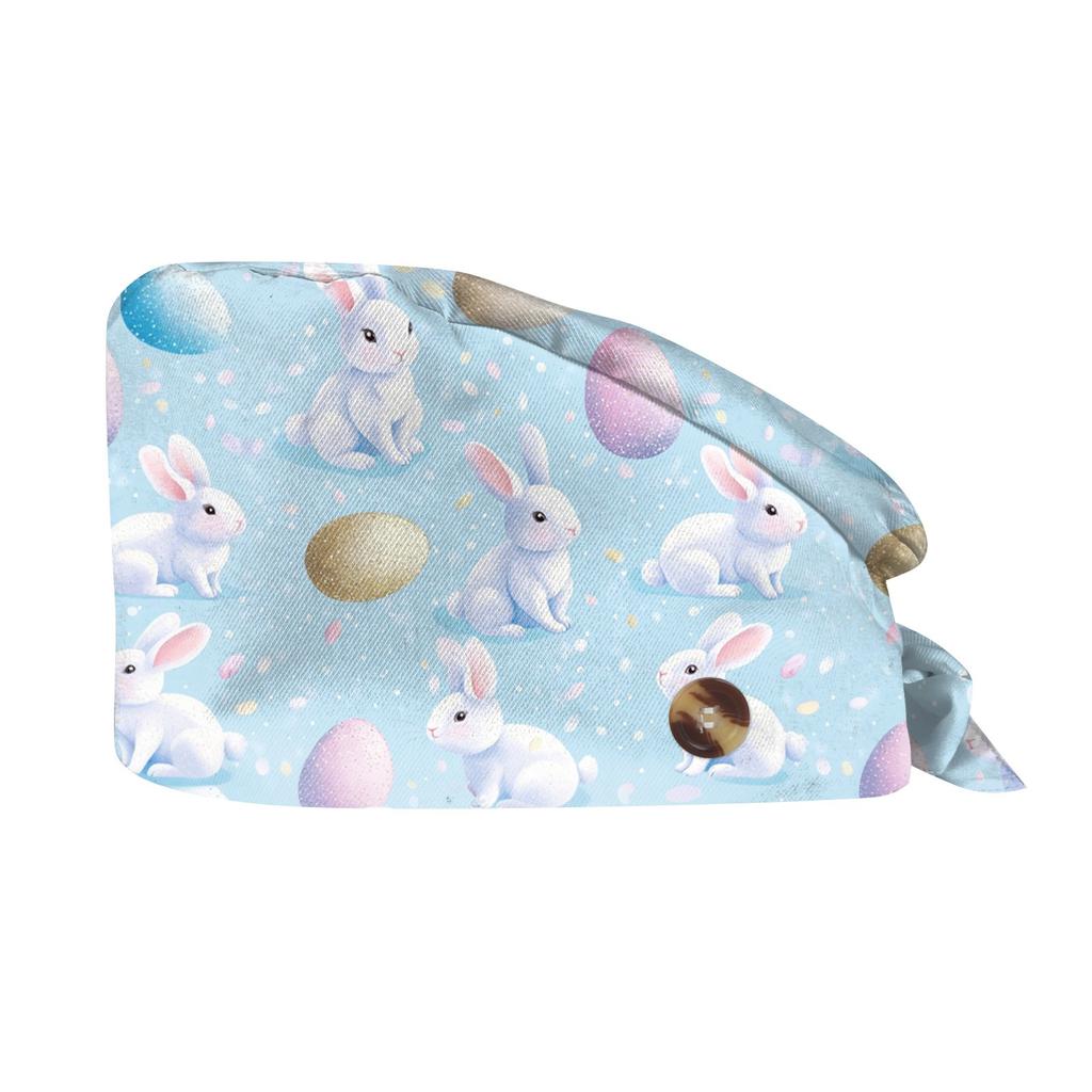Fashion Easter Print Work Hat Casual Wash Hat Bag Cap