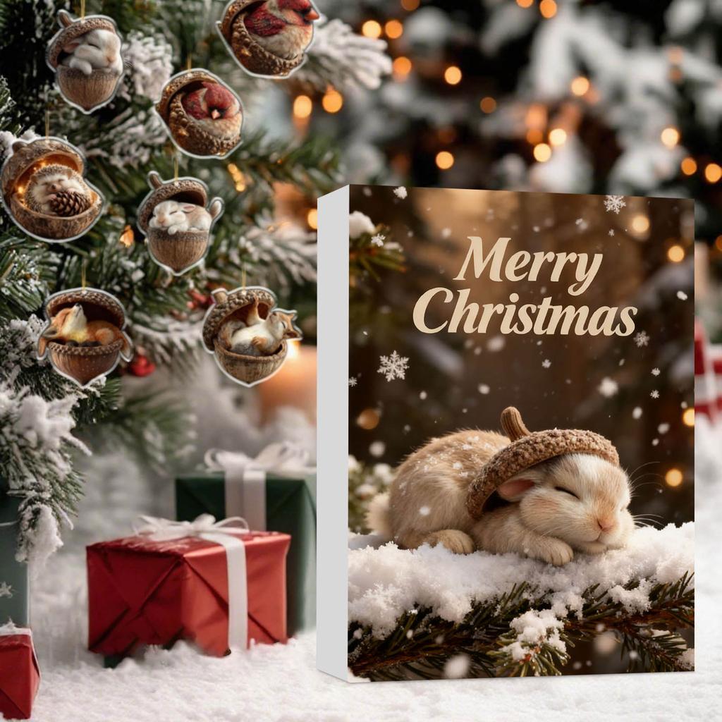 Calendarul de Advent Conține 24 de cadouri, figuri drăguțe pentru păpuși, calendar de advent, calendar de numărătoare inversă cu jucării surpriză, figurine de colecție cadou pentru copii