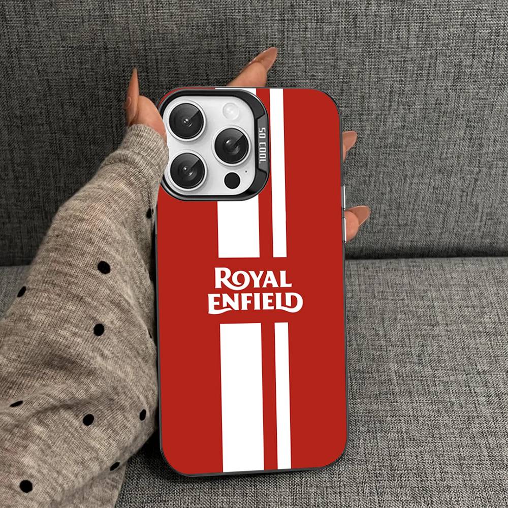 R-ROYALS E-ENFIELDS Logo Colorful Shockproof For IPhone 17 11 12 13 14 15 16 Pro Max 16E Plus Phone Cover