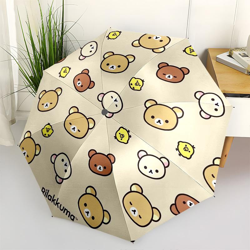 1 st Rilakkuma Mönster Söta Djur Passar för Alla Årstider ParaplyFP174