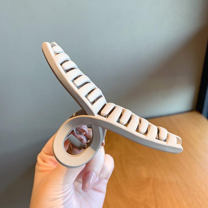Nuove pinze per capelli a chela eleganti da donna Bianco Caffè Plastica Grande Pinza per capelli Copricapo Coreano Ragazze Pinze per capelli a chela di granchio Accessori per capelli alla moda