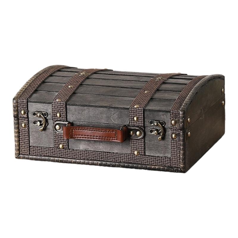 

Antique Nauticals Puzzles Lock Case Handcraft Sturdy Wood Storage Container for Collectibles and Adventure Decoration світло-сірого кольору