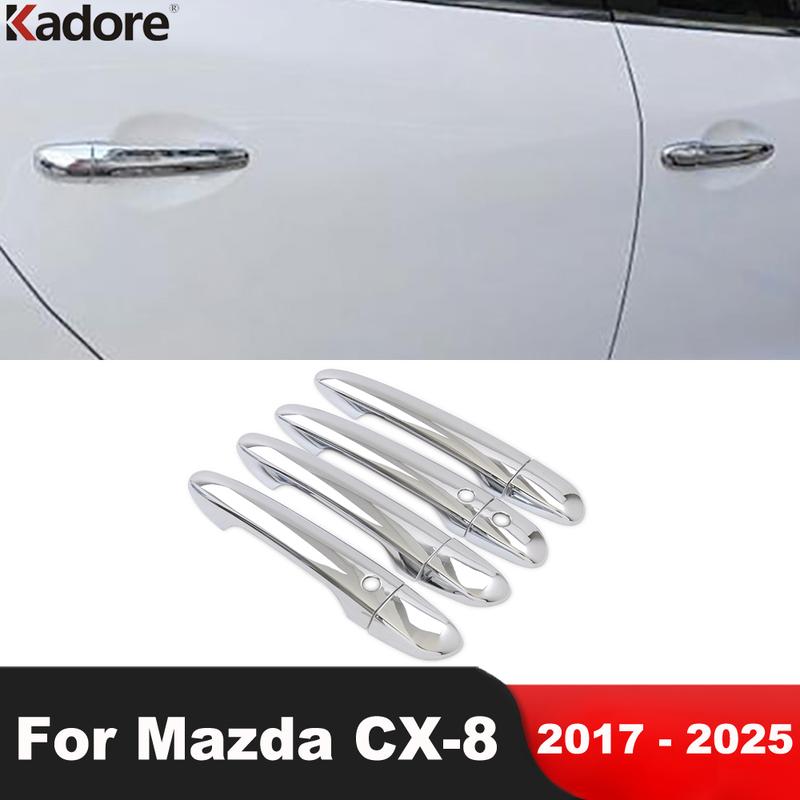 For Mazda CX8 CX-8 2017 2018      2024 2025 Chrome Car Side Door Handle Cover Trim Exterior Accessories