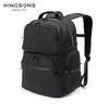 Men's Backpack Kingsons Waterproof Polyester Business Commuting Daypack 23L with Luggage Strap Fits 15.6" Laptop & 12.9" Tablet