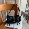 Sweet Cool Spice Girl Underarm Bag Niche Design Sense Versatile Heavy Industry Locomotive Bag Retro Commuter Shoulder Crossbody Bag Female