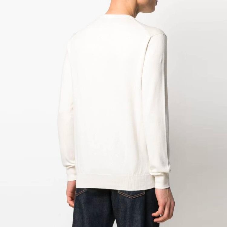 Polo Ralph Lauren Einfarbiges Langarm-T-Shirt mit Logo für Herren Oberteile Weiß 710744679031-PANNA