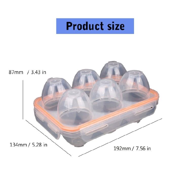 Six Eggs Capacity Travel Friendly 6 Eggs Box For Camping Enthusiasts Ensures Freshness With Airtight Closure System