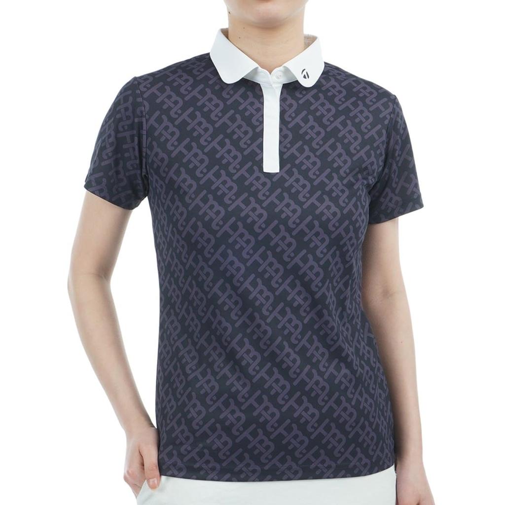 TaylorMade Monogram S/S Polo Shirt, Navy, Size M, Women's, 2025SS UN682