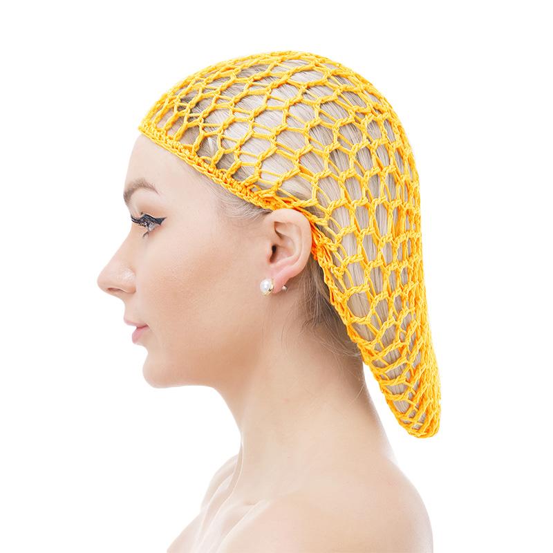 New Women's Handmade Crochet Hairnet Snood Cap Elastic Band Mesh Head Cover Hair Net Wrap Nylon Sleeping Caps Beauty Hair Net