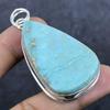 Larimar Gemstone Handmade 925 Sterling Silver Jewelry Pendant 2.52" q2D59