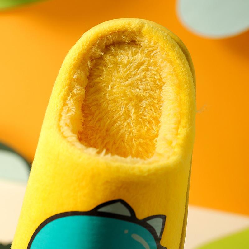 Dětské pantofle Zima Dětské pantofle Dinosaurus Hřejivý Plyš Vnitřní Podzim Neklouzavý Měkký plyš Roztomilé pantofle pro chlapce Dívky