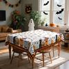 Buffalo Gobo Dot Pumpkin Cat Ghost Candy Halloween Tablecloth - 1 pack - Suitable for kitchen table, outdoor party decorationPMJ