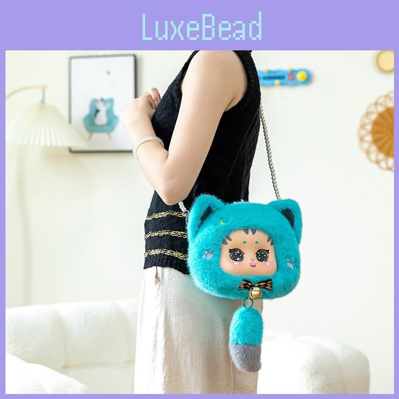 Cute Alice Theme Cat Rabbit Bear Plush Round Bag Kid Toy Decoration Pendant
