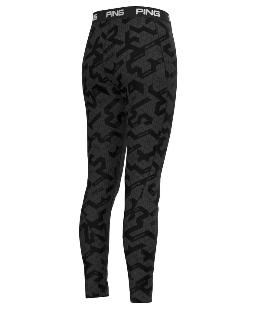 Ping Apparel Women's Golf Leggings (Brand Logo) 622-3283900 011_Black x Gray, Size M