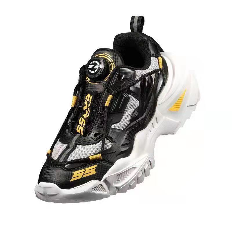 

Мужские армейские ботинки Mecha с вращающейся кнопкой, летняя универсальная модная обувь на платформе Ins Tide с функцией ветра 45 серый/чёрный