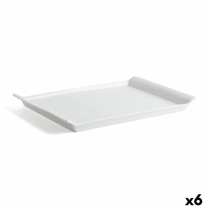 Quid Gastro Fresh Rectangular Ceramic White Gratin Dish (36 X 25 Cm) (6 Units)