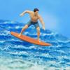 1/64 Miniature Surfing Figure Scene Figurine Decorative Painted Sports Theme Collectibles