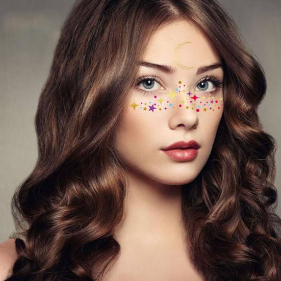 

Женщины Металлик Временные татуировки Водонепроницаемая вечеринка Наклейка переносимые татуировки Золотая веснушка Временный тату Макияж